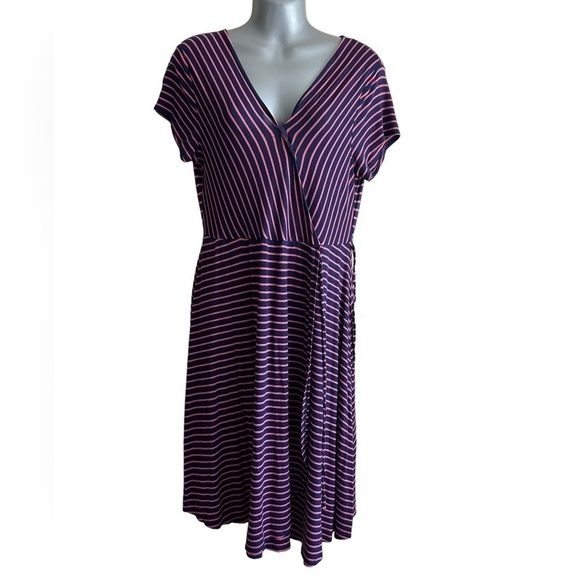 Motherhood Striped Maxi Wrap Dress • Used • Size: Medium - Picture 1 of 8